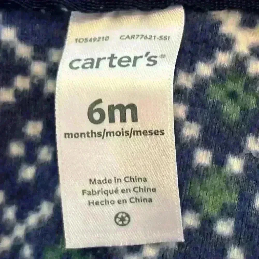 Lot (2) Nordstrom Baby/Carters Baby Snowsuits One Piece Sz 6 months Blue/White